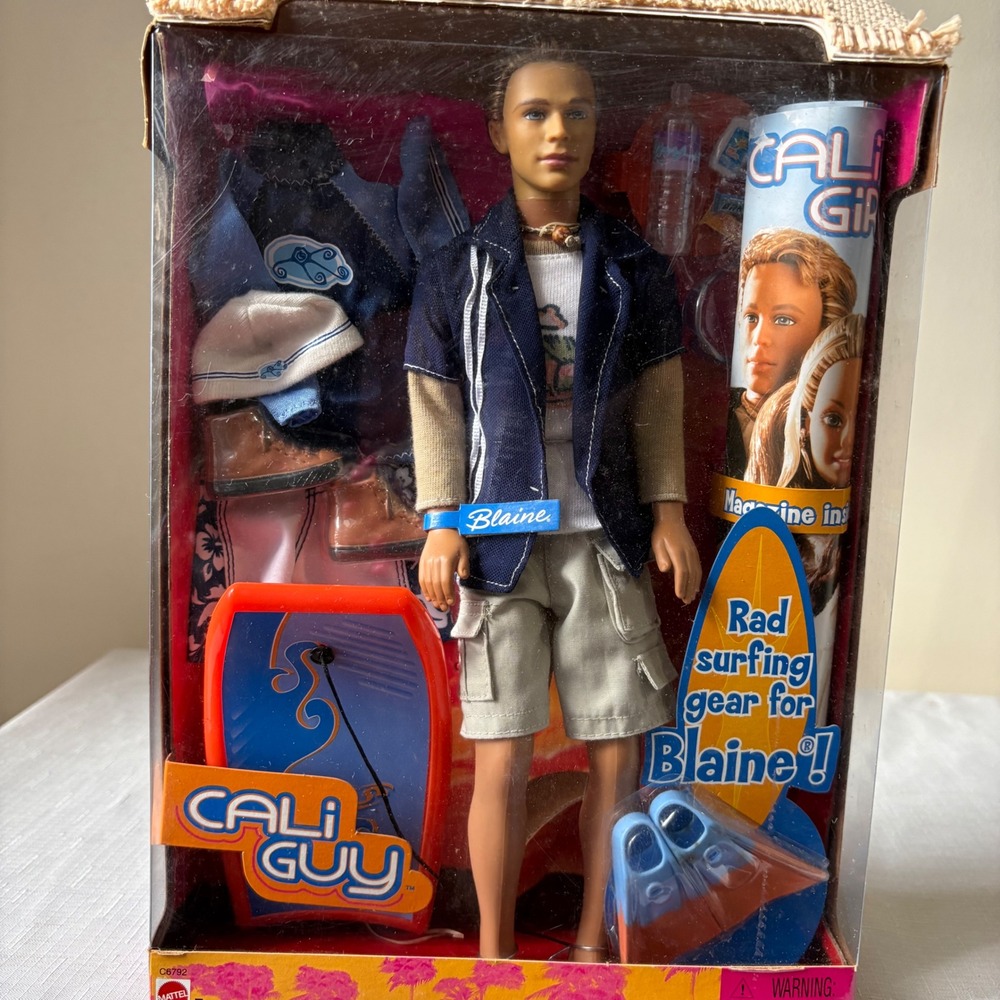 Mattel Barbie Cali Guy Blaine Doll 2004 Cali Girl Series Surf Gear C6792 NIB